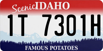ID license plate 1T7301H