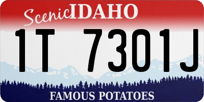 ID license plate 1T7301J