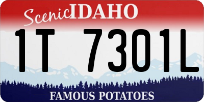 ID license plate 1T7301L