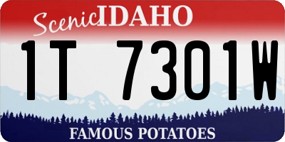 ID license plate 1T7301W