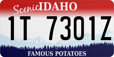 ID license plate 1T7301Z
