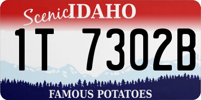 ID license plate 1T7302B