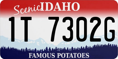 ID license plate 1T7302G