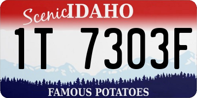 ID license plate 1T7303F