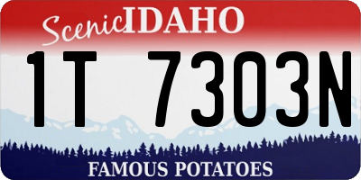 ID license plate 1T7303N