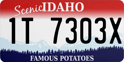 ID license plate 1T7303X