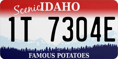 ID license plate 1T7304E