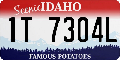 ID license plate 1T7304L