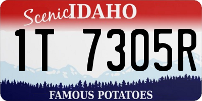 ID license plate 1T7305R