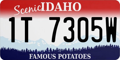 ID license plate 1T7305W