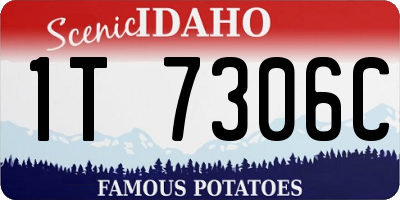ID license plate 1T7306C
