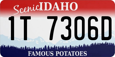 ID license plate 1T7306D