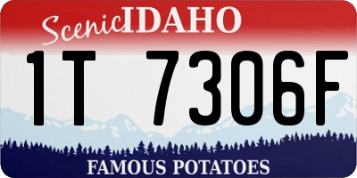 ID license plate 1T7306F