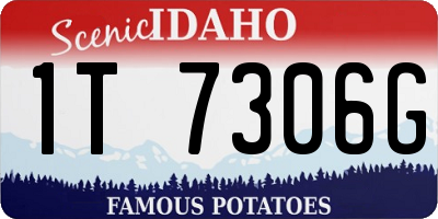 ID license plate 1T7306G