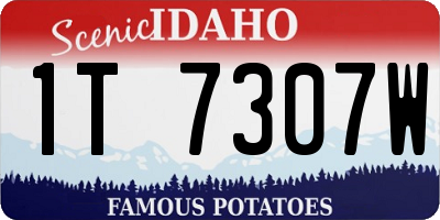 ID license plate 1T7307W