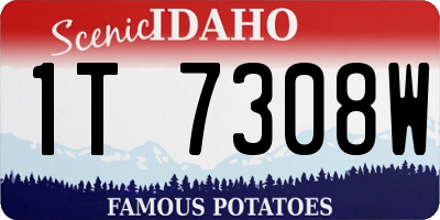 ID license plate 1T7308W