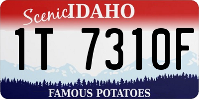 ID license plate 1T7310F