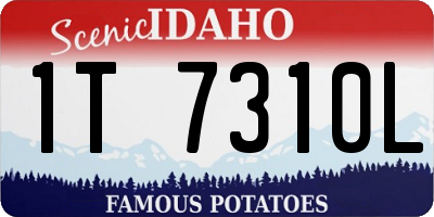 ID license plate 1T7310L