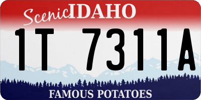 ID license plate 1T7311A