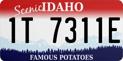 ID license plate 1T7311E