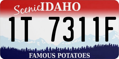 ID license plate 1T7311F