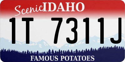 ID license plate 1T7311J
