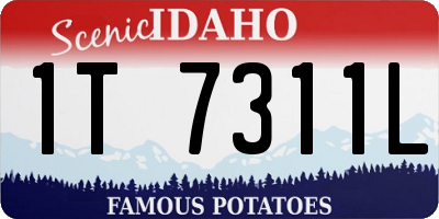 ID license plate 1T7311L