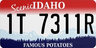 ID license plate 1T7311R