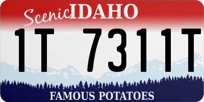 ID license plate 1T7311T