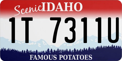 ID license plate 1T7311U
