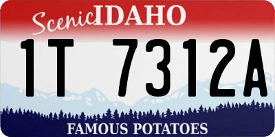 ID license plate 1T7312A