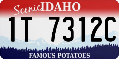 ID license plate 1T7312C