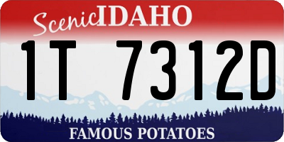 ID license plate 1T7312D