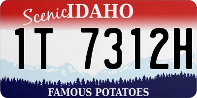 ID license plate 1T7312H