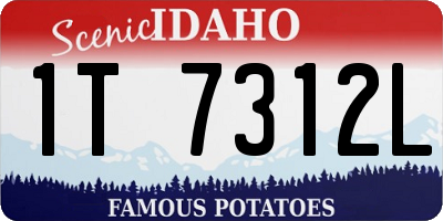 ID license plate 1T7312L