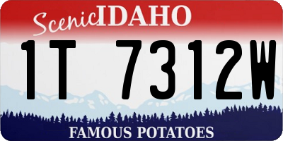 ID license plate 1T7312W