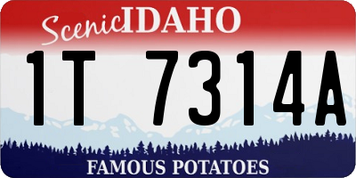 ID license plate 1T7314A