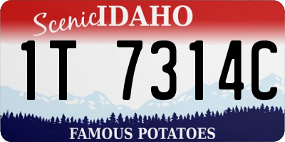ID license plate 1T7314C