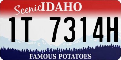 ID license plate 1T7314H