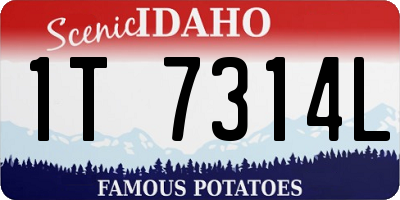 ID license plate 1T7314L