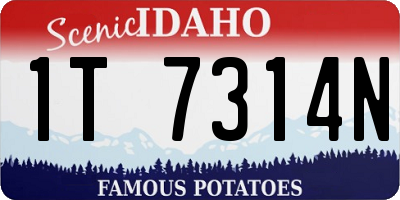 ID license plate 1T7314N