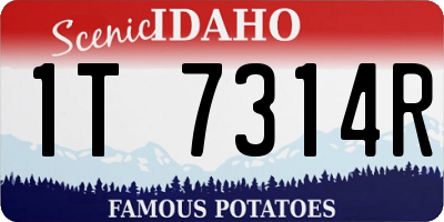 ID license plate 1T7314R
