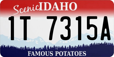 ID license plate 1T7315A