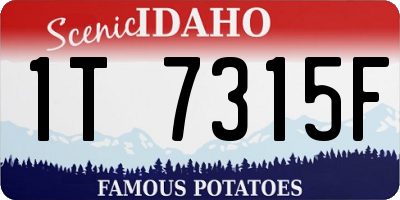 ID license plate 1T7315F
