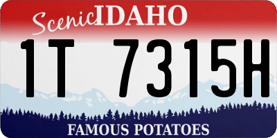 ID license plate 1T7315H