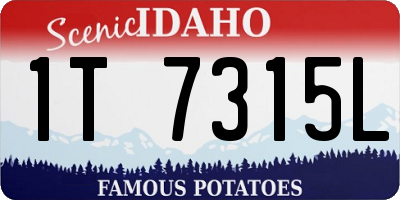 ID license plate 1T7315L