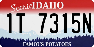 ID license plate 1T7315N