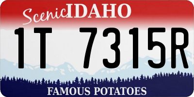 ID license plate 1T7315R