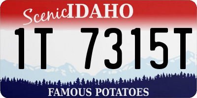 ID license plate 1T7315T