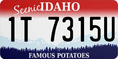 ID license plate 1T7315U